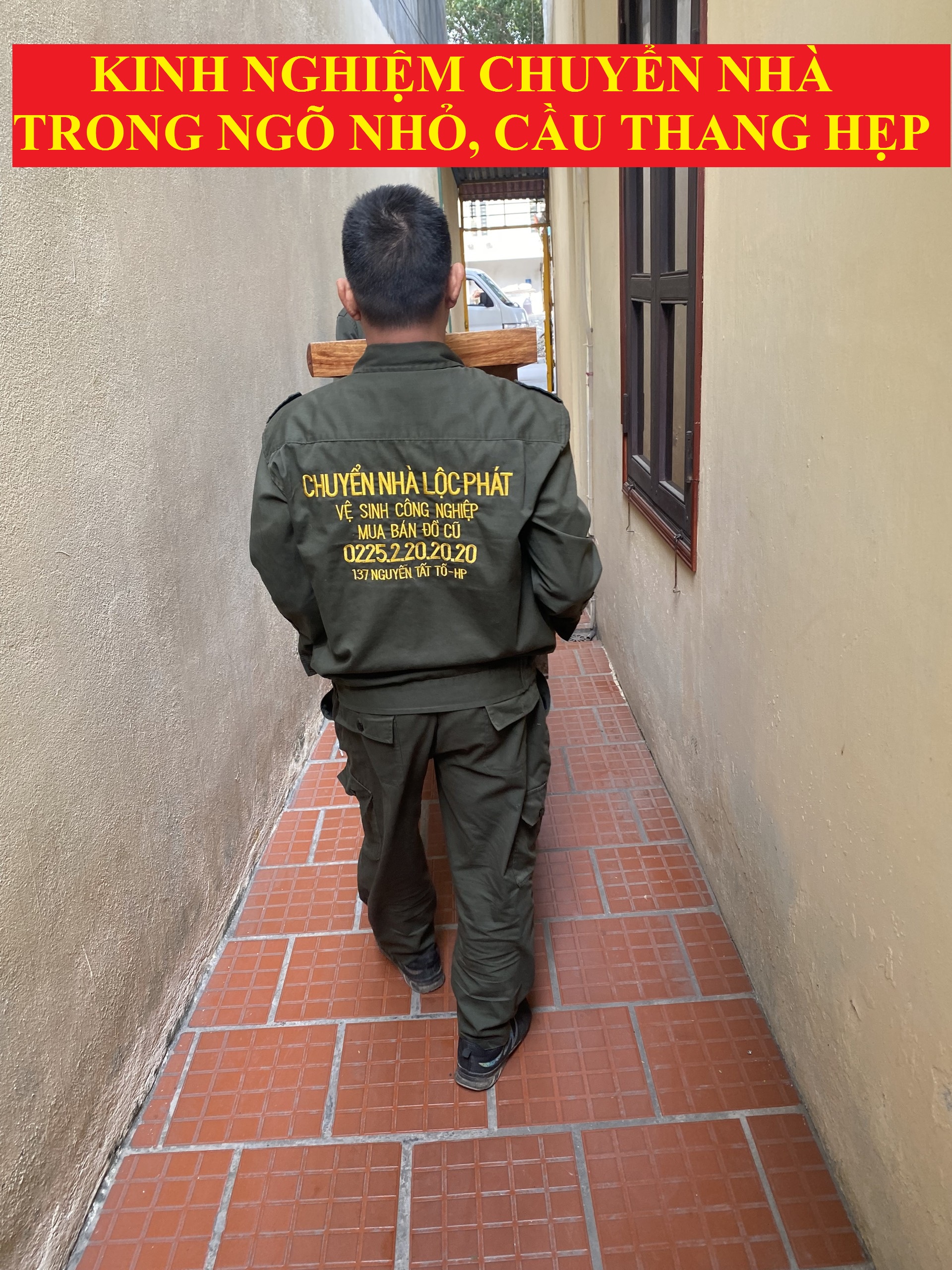 Kinh nghiệm chuyển nhà trong ngõ nhỏ, cầu thang hẹp