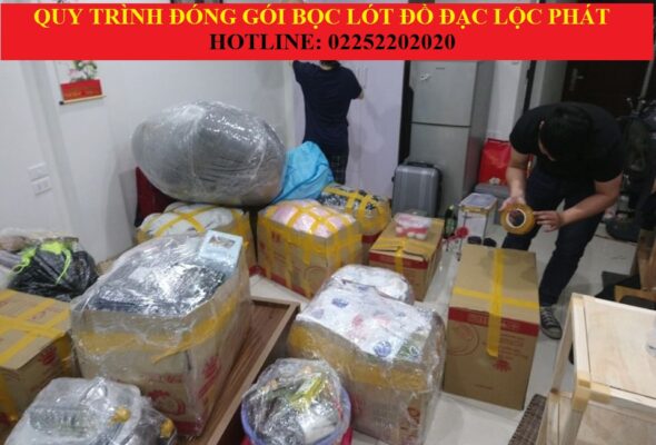 Quy trình đóng gói bọc lót đồ đạc của Lộc Phát
