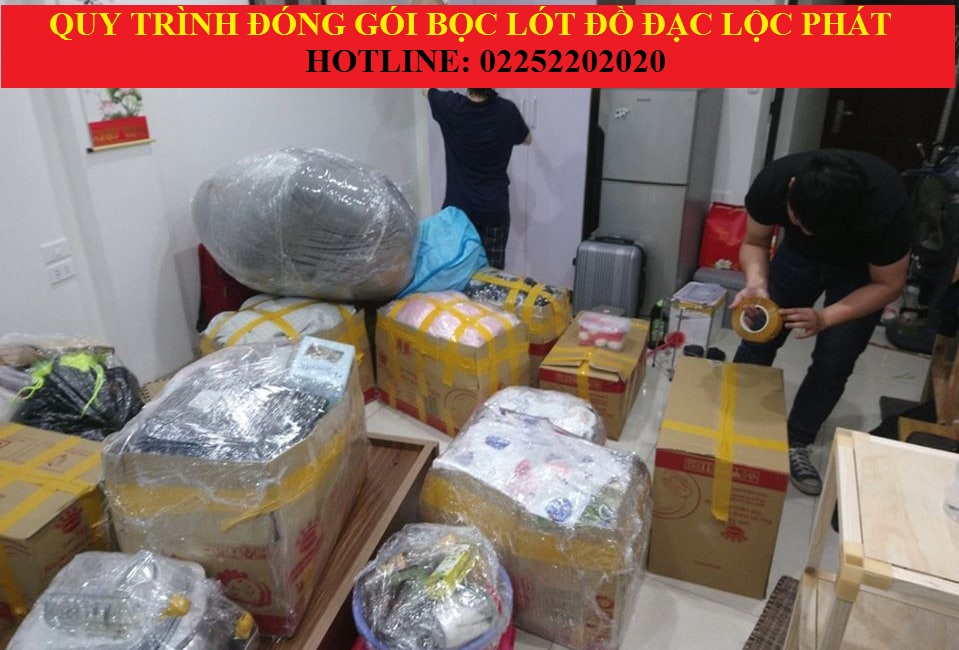 Quy trình đóng gói bọc lót đồ đạc của Lộc Phát