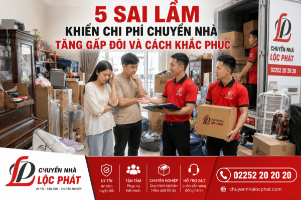 5 sai lầm khiến chi phí chuyển nhà tăng gấp đôi và cách khắc phục