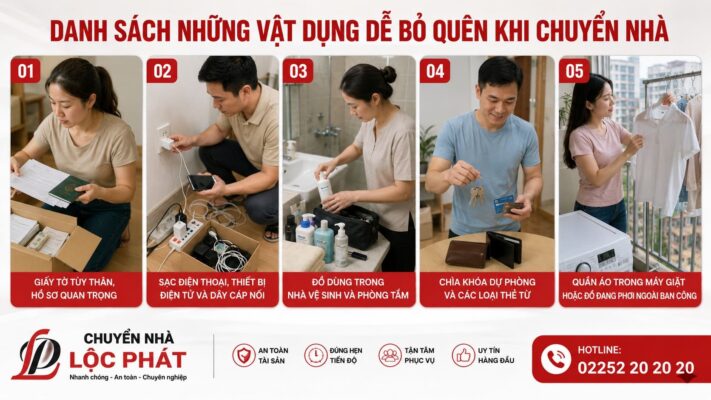 những vật dụng dễ bỏ quên khi chuyển nhà